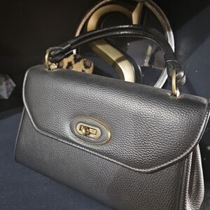 Jaclyn Black Leather Handbag